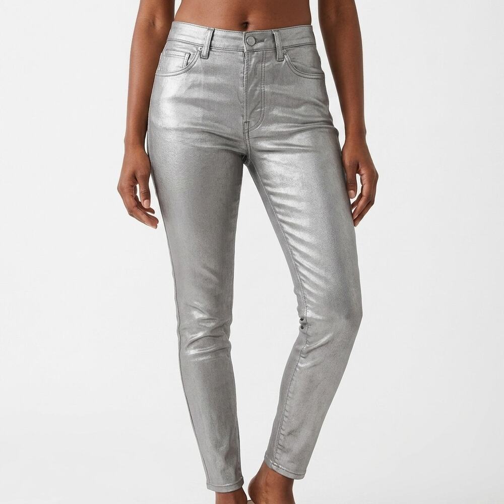 We The Free Thirty Silver Skinny Stretch Pants Women Plus Size 30